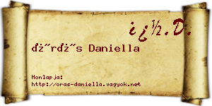 Órás Daniella névjegykártya